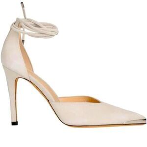 IRO PARIS Suede Pointed Toe Ankle Tie Pumps 40